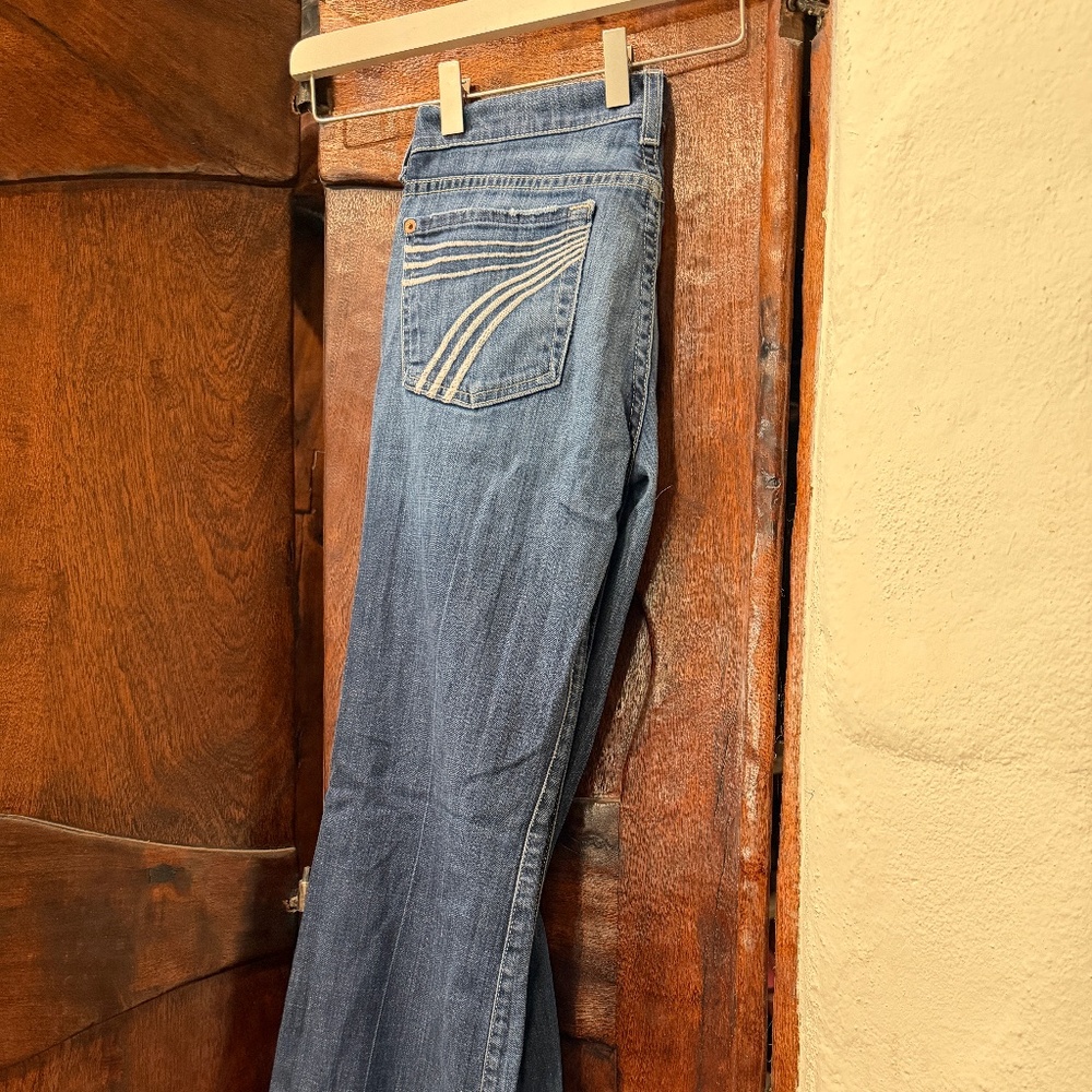 7 for all mankind flare wide leg jeans